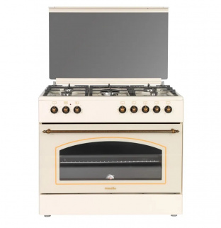 Газ. плита с электрической духовкой SMILE SM9GER300 беж (5-конф, ретро,ст.кр,чугун,подсв) фото 42171