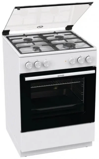 Газ.плита 4-х горел. GORENJE GK6A20WF белый (чугун, гриль) (комби) фото 50629