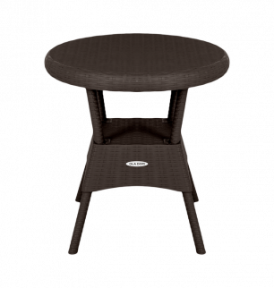 Стол пл. RATTAN круглый коричневый фото 46473