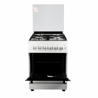 Газ.плита комб SMILE SM6GE161 белый (г/к, стекл.кр, чугун, подсв., роз фото 50741
