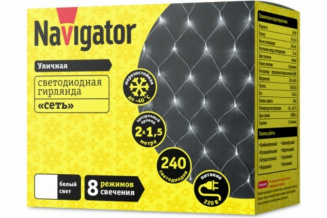 Гирлянда уличная Navigato r61855 NGF-N01-240CW-12-2x1.5m230-TR-IP44 фото 37037
