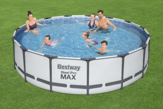 Бассейн каркасный BESTWAY 457*107, 14970л 56488 фил.-насос 3028л/ч, лестница, тент фото 34846