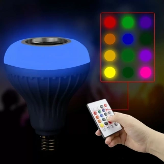 Светильник музыкальный ШАРИК BLUETOOTH S-532 MUSIC BULB с переходником фото 37474