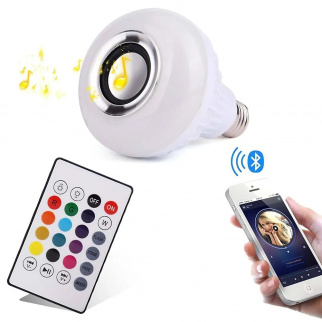 Светильник музыкальный ШАРИК BLUETOOTH S-532 MUSIC BULB с переходником фото 37473