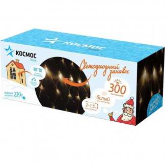 Гирлянда уличная 300LED Сеть 2x1.5м KOC_NET300_WW_IP (523352) фото 42879