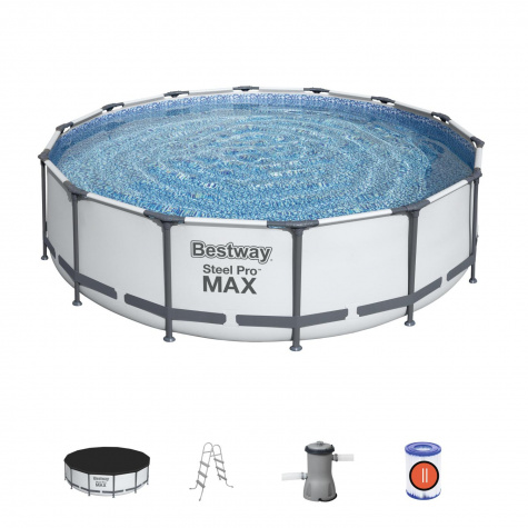 Бассейн каркасный BESTWAY 427*107, 13030л, фил.-насос 3028л/ч, лестница, тент 56950
