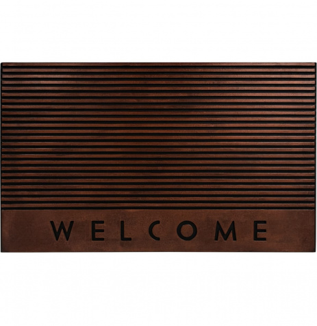 Коврик придверный VORTEX Welcome 45х75 см, медь, рифленый 24271